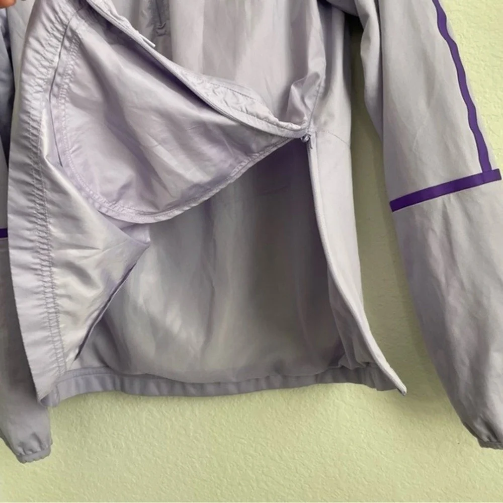 Nike Golf Womens S Windbreaker Pullover 1/4 Zip Reflective Purple Golf Running